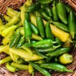 Peppers in a wicker basket