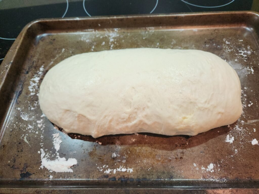 Bread dough finished rising