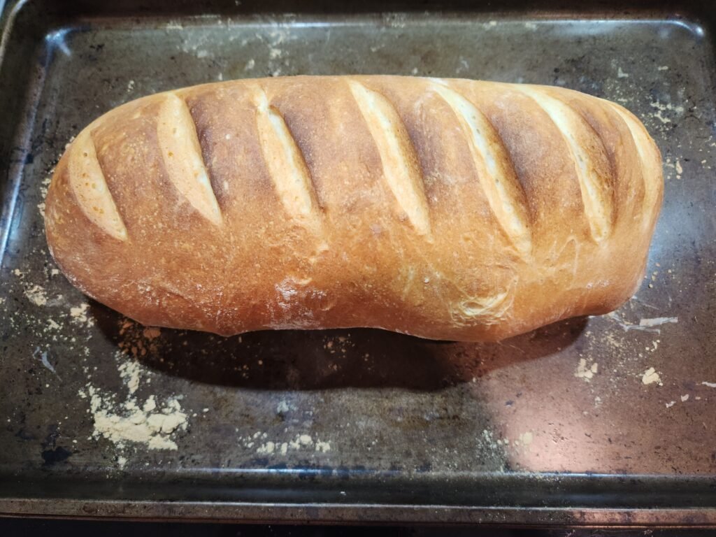 Fresh bread just pulled out of the oven
