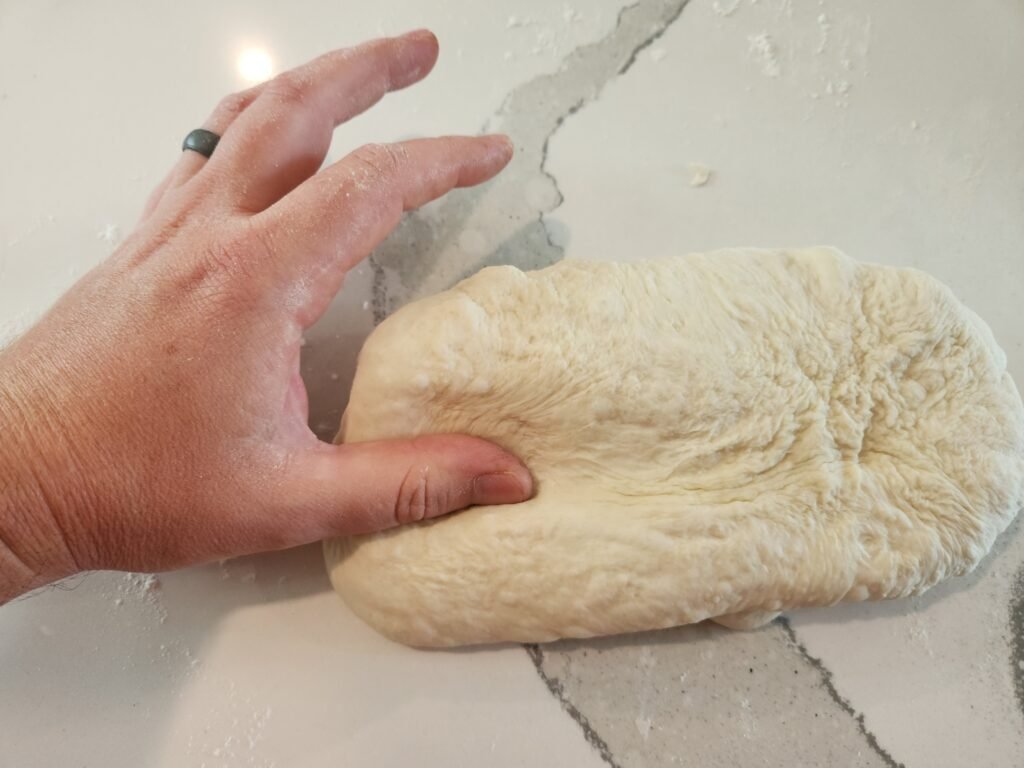 Using thump to fold dough