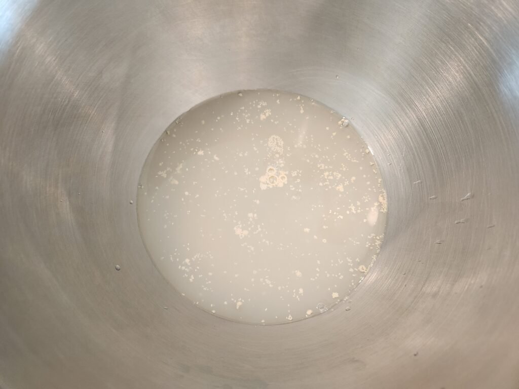 Yeast and water mixed together.
