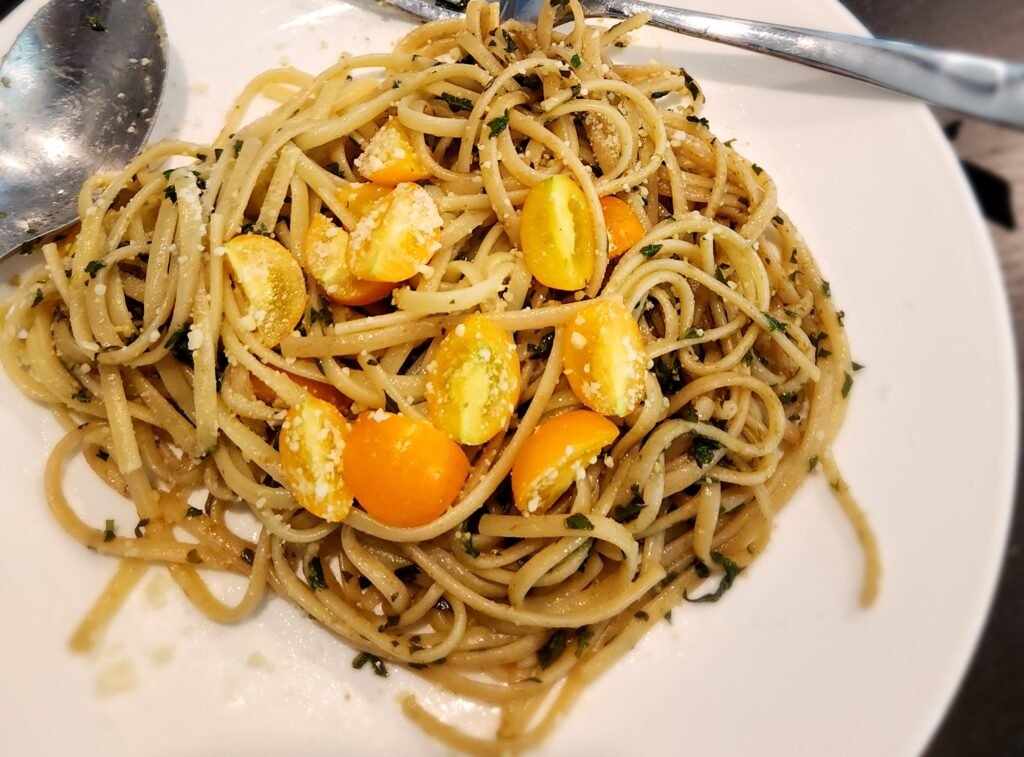 Pesto Pasta with Fresh Garden Tomatoes