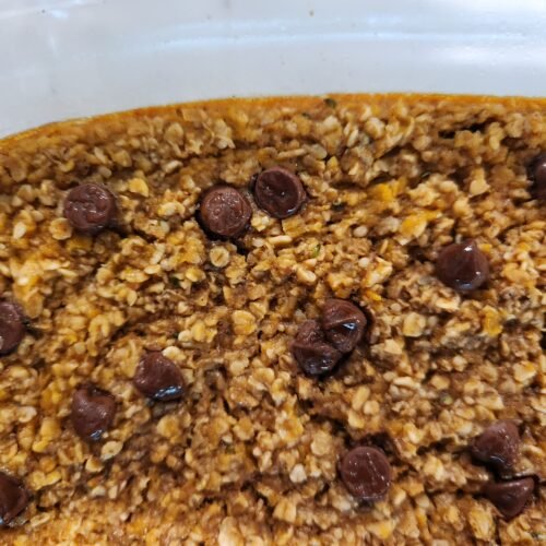 Healthy Chocolate Pumpkin Oatmeal Bake - Cover Image