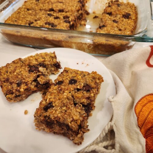 Pumpkin Oatmeal Breakfast Bars