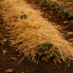 Strawberry Bed Mulched for Winter
