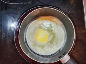 Melting Butter for Gingerbread Cookies