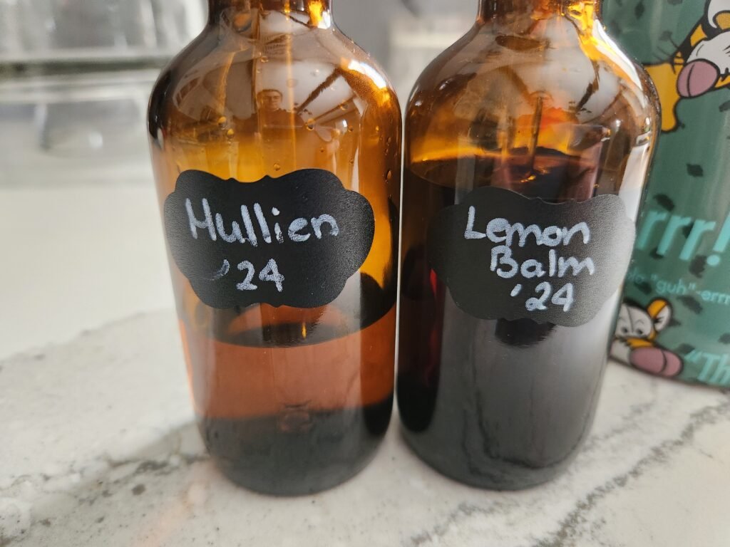 Mullein and Lemon Balm Tinctures