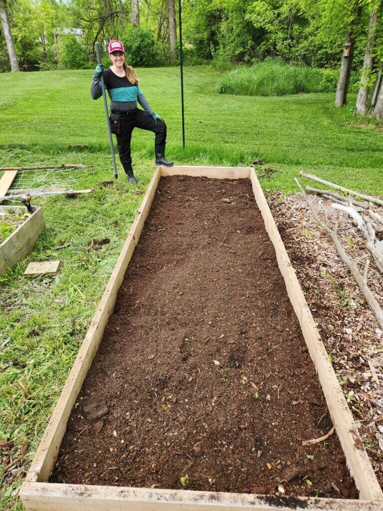 Freshly Tiled and Cleaned Garden Bed