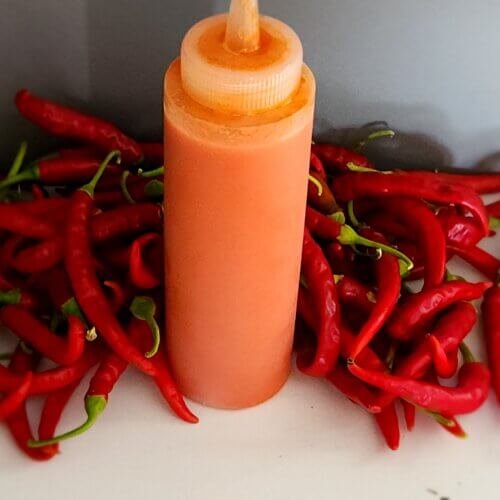 Cayenne Pepper Sauce with cayenne peppers