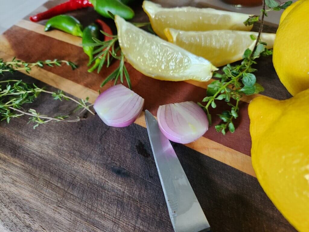 Fire Cider Fresh Onions Cut