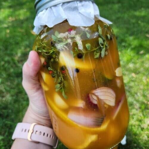 Holding Fire Cider