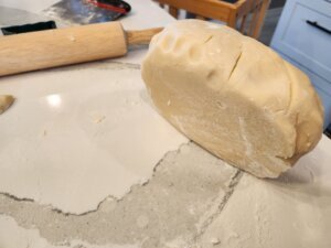 Kourabiedes cookie dough ready