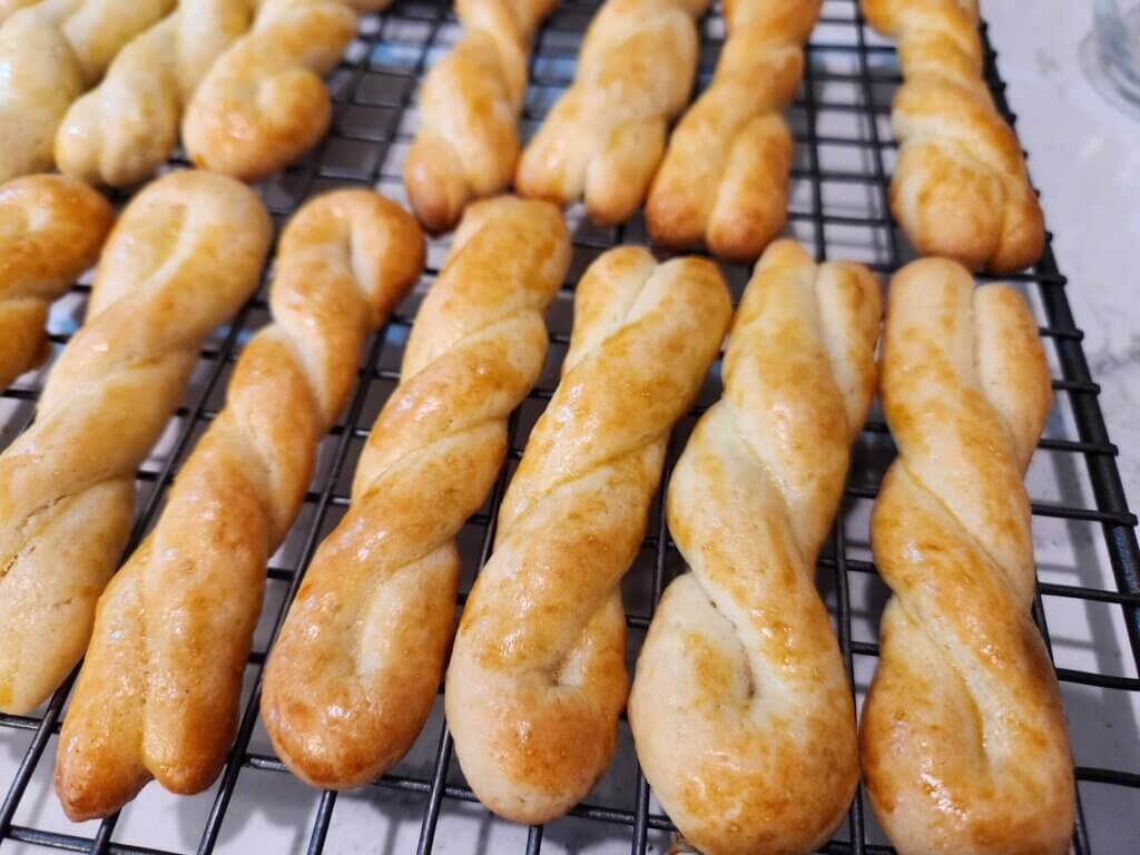 Freshly Baked Koulourakia Cookies Resting