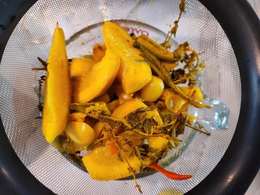 Remains of Strained Fire Cider