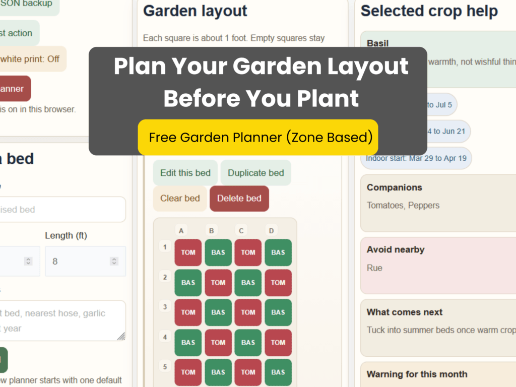 Free Garden Planner Tool Layout for Raised Beds