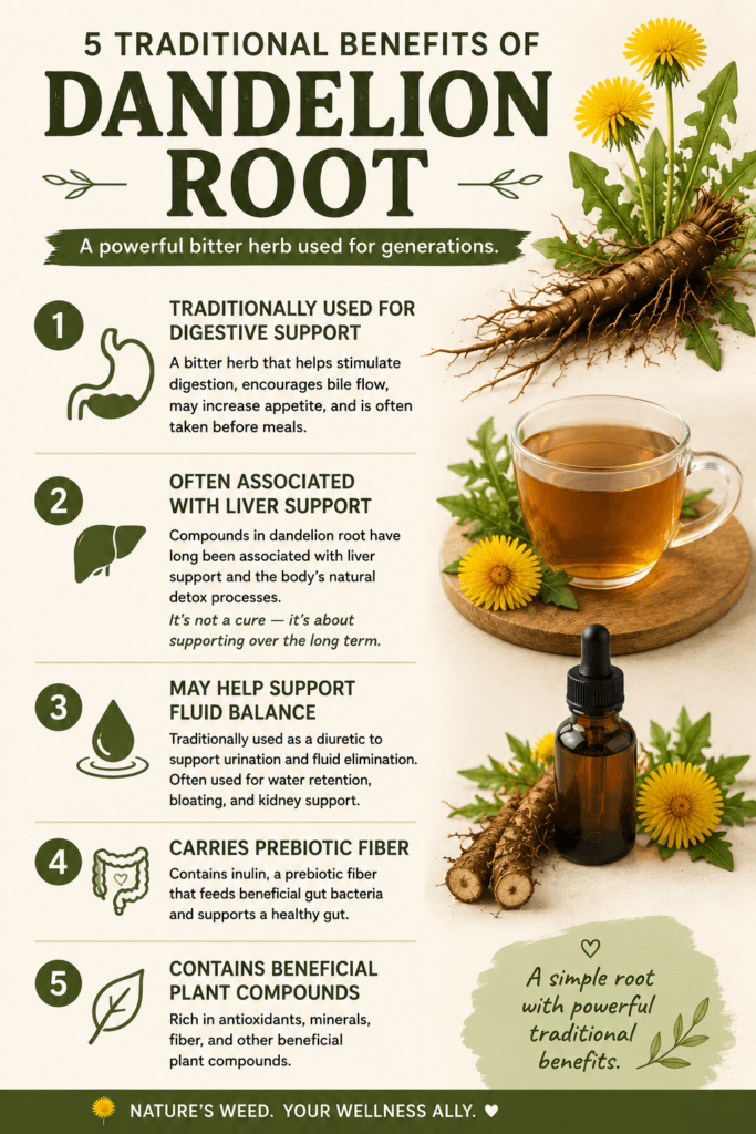 Dandelion Root Benefits - 5 - Infographic