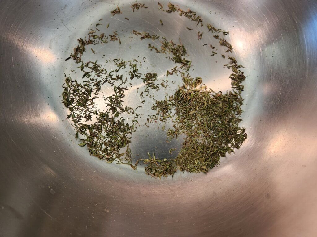 Dried Thyme in a Bowl