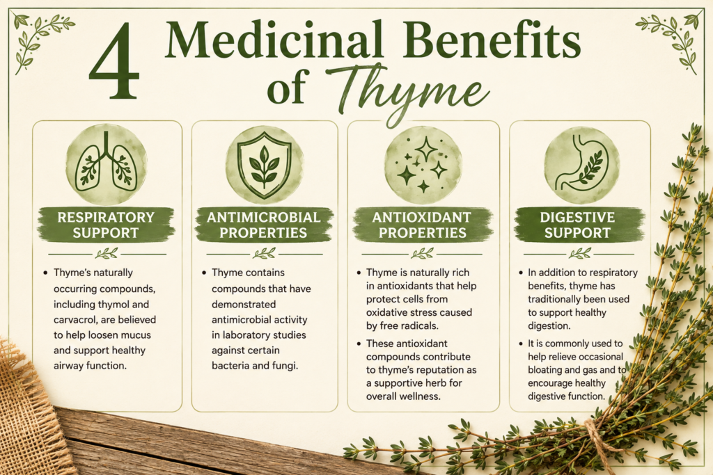 4 Medicinal Benefits of Thyme