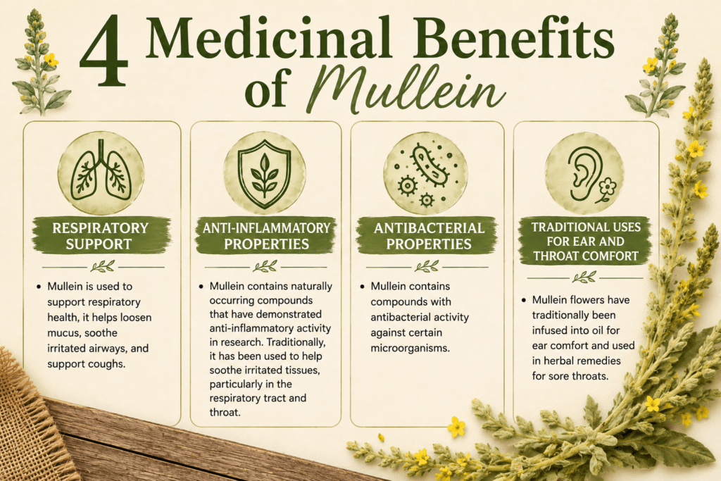 4 medicinal benefits of mullein