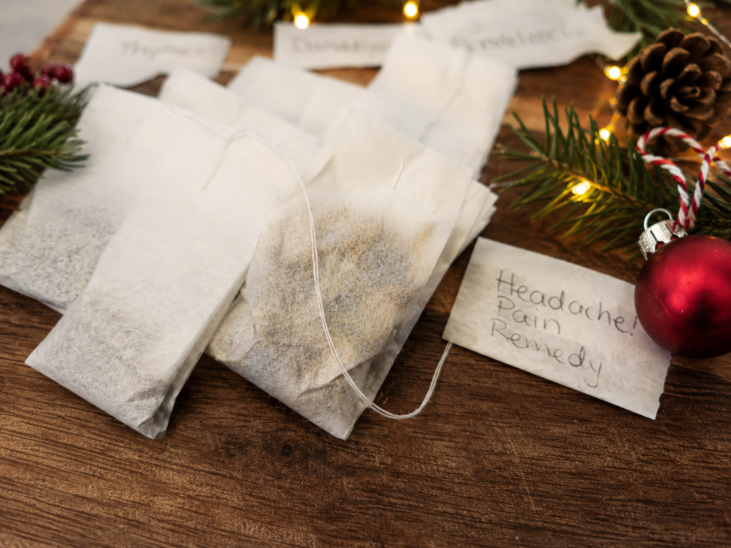 how to make homemade teabags christmasy